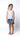 Blue Girl Linen Ruffle Short